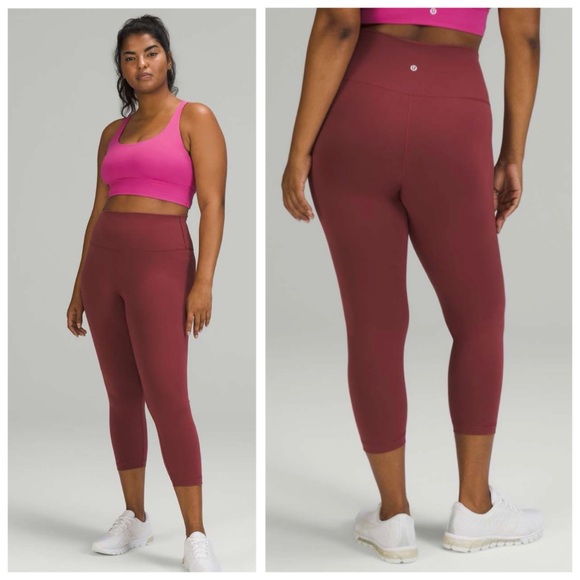 Lululemon Athletica Wunder Train High-Rise Crop 23” Leggings, Mulled Wine sz. 4 - Picture 10 of 16